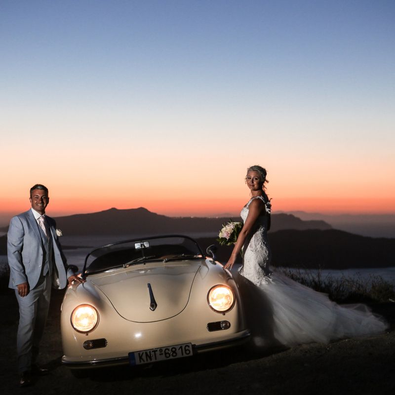 Royal rustic chic wedding in Santorini